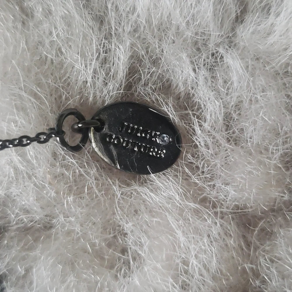 Juicy Couture Double Layer Hematite Star and Heart Crystal Pave Necklace - Picture 10 of 11